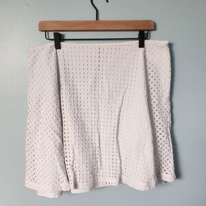 Reed White Eyelet Cotton Skirt Size XL Back Zip